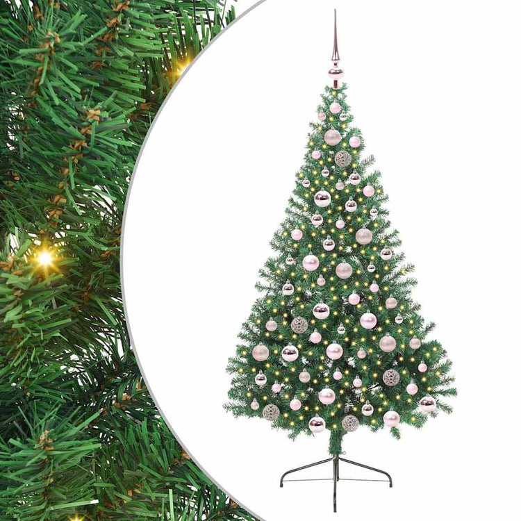 Vidaxx sapin de Noël artificiel illuminé avec 300 LED vert 180 cm PVC