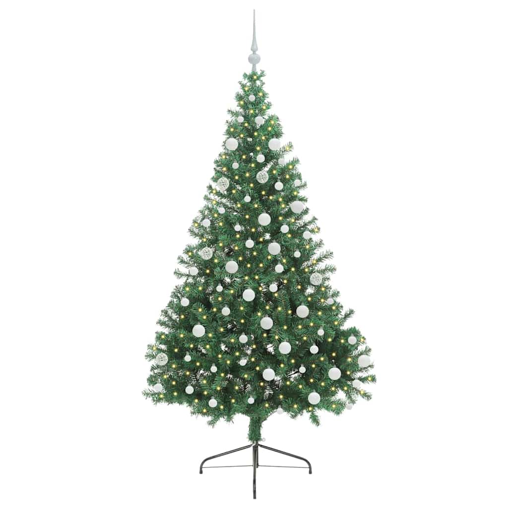 Vidaxx sapin de Noël artificiel illuminé avec 300 LED vert 180 cm PVC