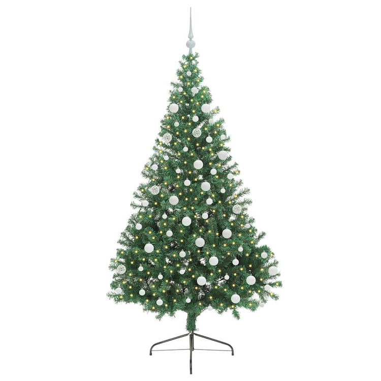 Vidaxx sapin de Noël artificiel illuminé avec 300 LED vert 180 cm PVC