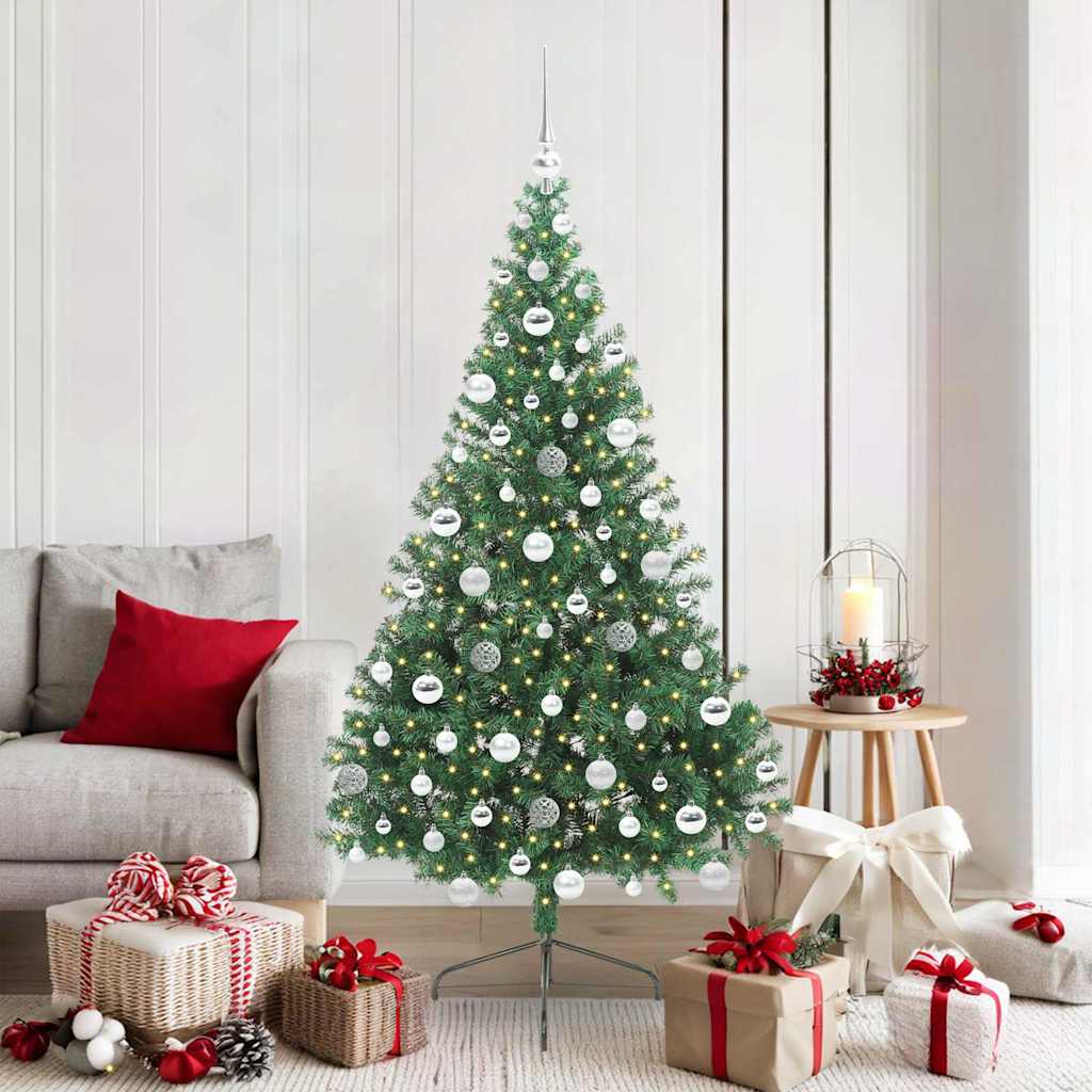 Vidaxx sapin de Noël artificiel illuminé avec 300 LED vert 180 cm PVC