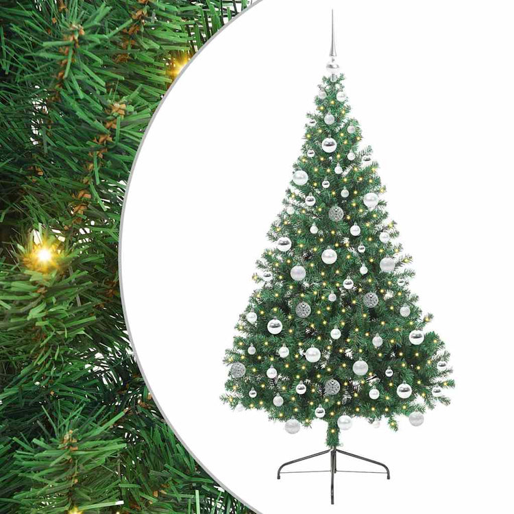 Vidaxx sapin de Noël artificiel illuminé avec 300 LED vert 180 cm PVC