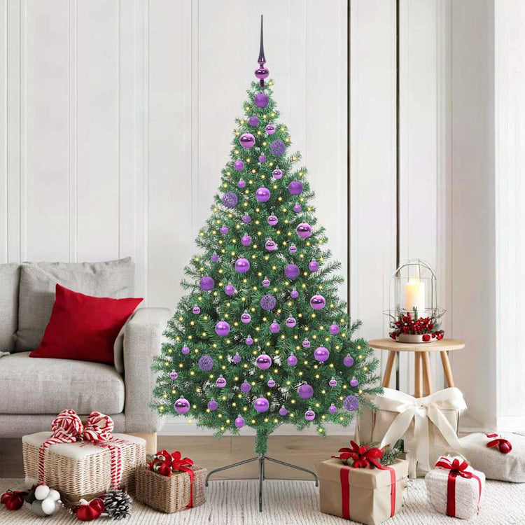 Vidaxx sapin de Noël artificiel illuminé avec 300 LED vert 180 cm PVC