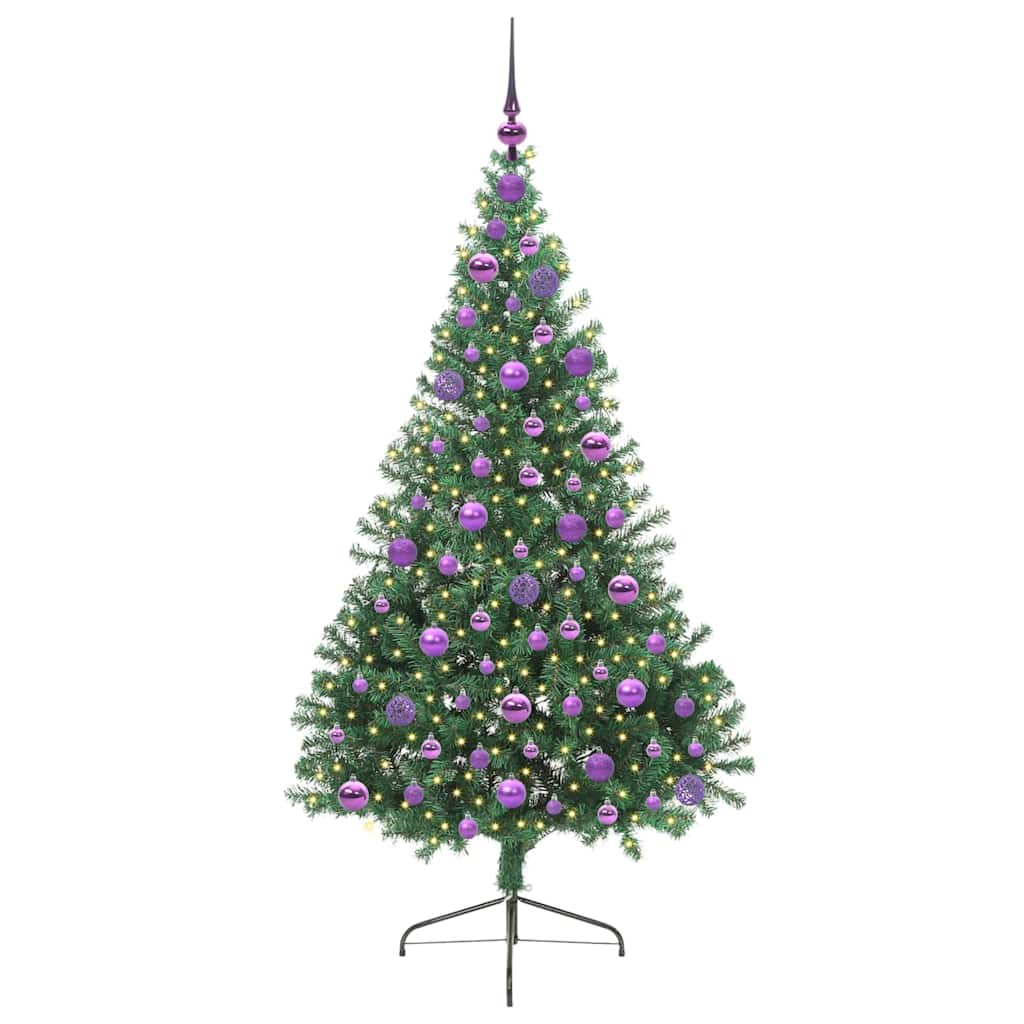 Vidaxx sapin de Noël artificiel illuminé avec 300 LED vert 180 cm PVC