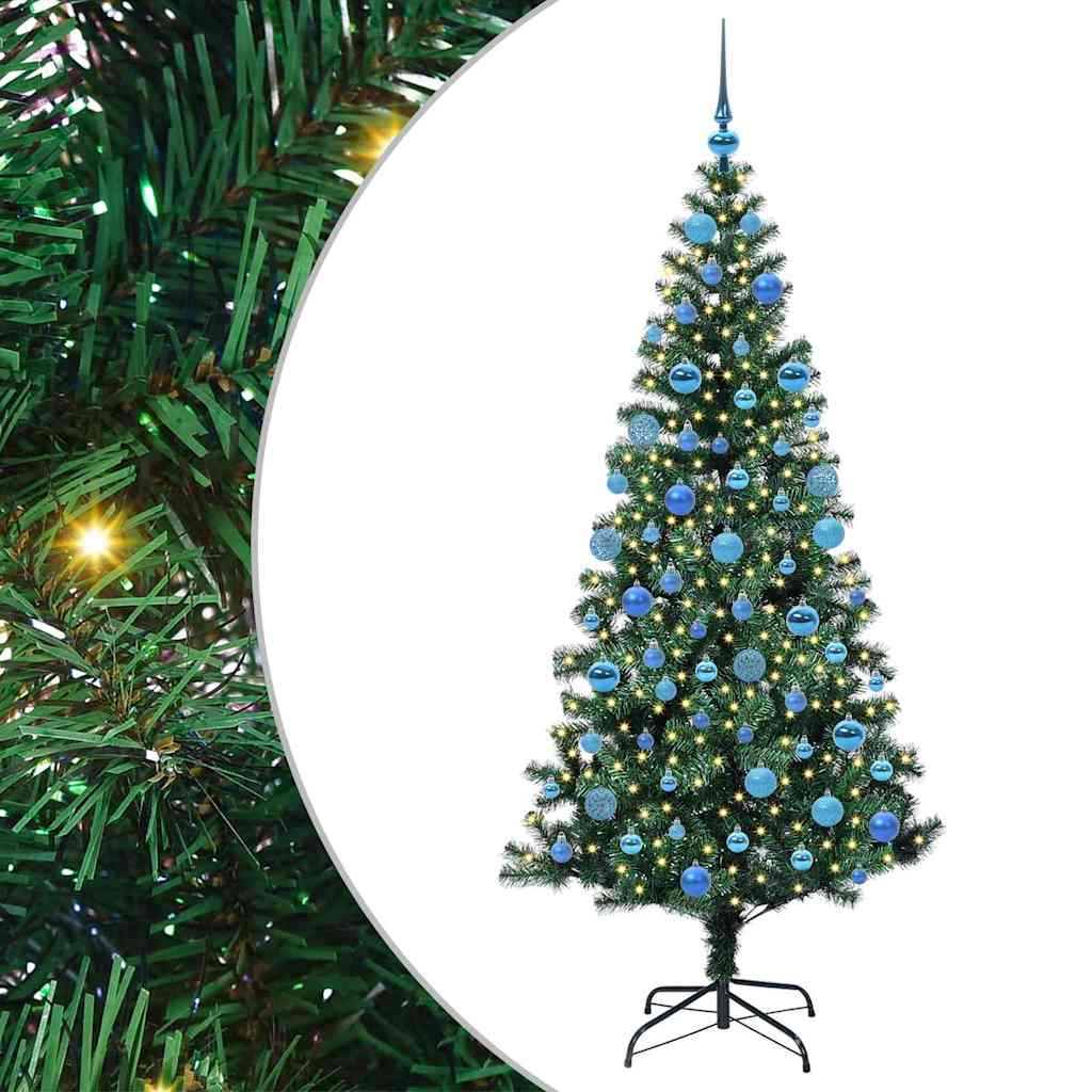 Vidaxx sapin de Noël artificiel illuminé avec 300 LED vert 180 cm PVC
