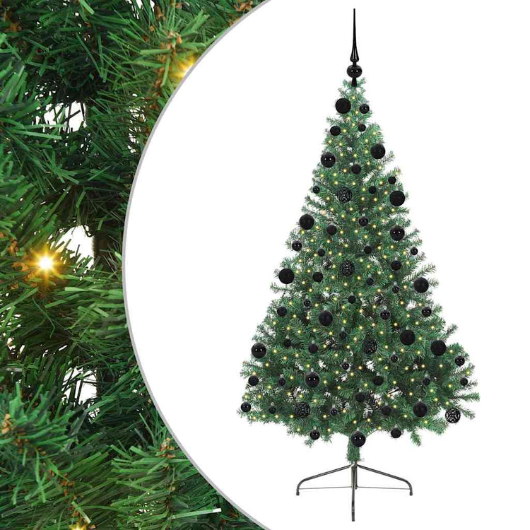 Vidaxx sapin de Noël artificiel illuminé avec 300 LED vert 210 cm PVC