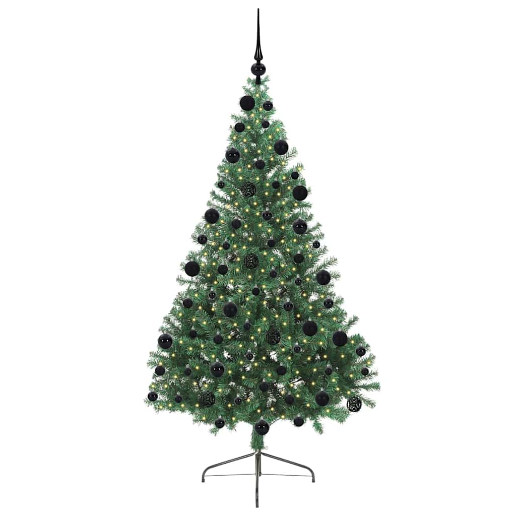 Vidaxx sapin de Noël artificiel illuminé avec 300 LED vert 210 cm PVC