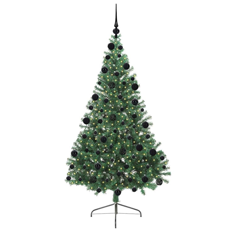 Vidaxx sapin de Noël artificiel illuminé avec 300 LED vert 210 cm PVC