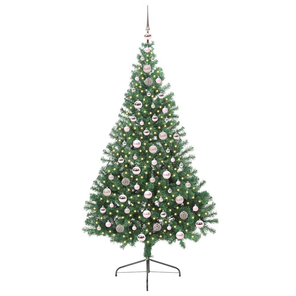 Vidaxx sapin de Noël artificiel illuminé avec 300 LED vert 210 cm PVC