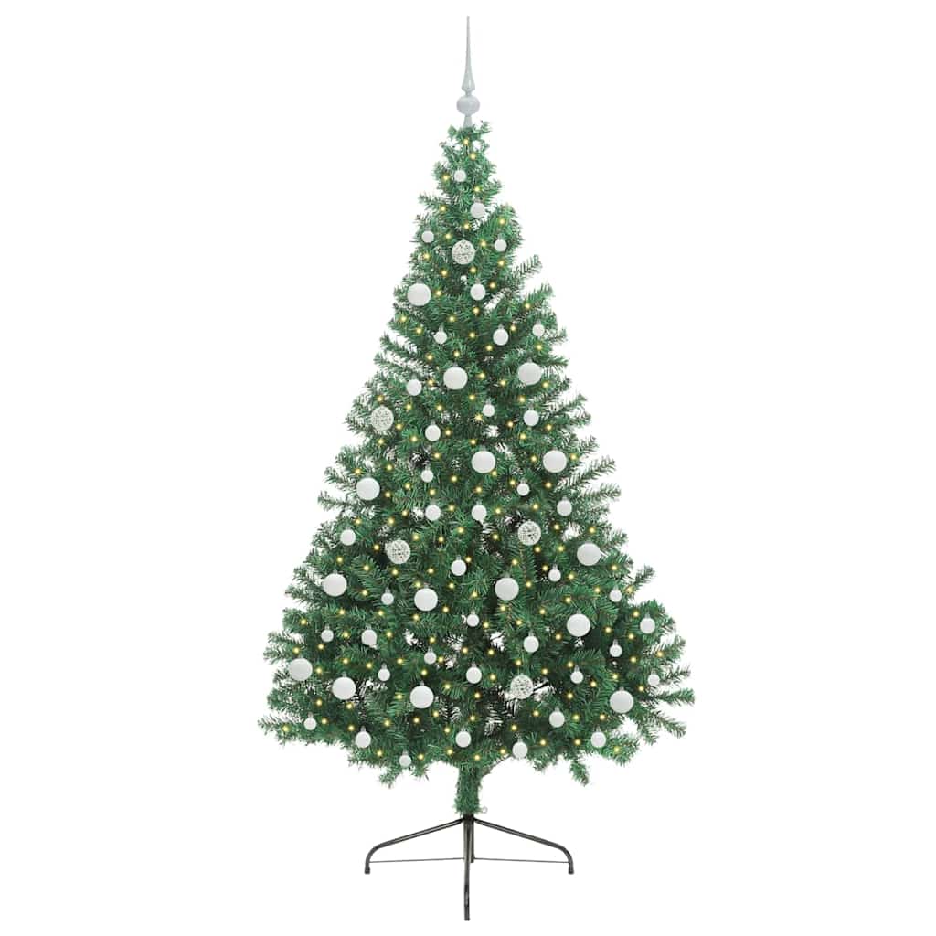 Vidaxx sapin de Noël artificiel illuminé avec 300 LED vert 210 cm PVC