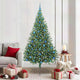 Vidaxx sapin de Noël artificiel illuminé avec 300 LED vert 210 cm PVC