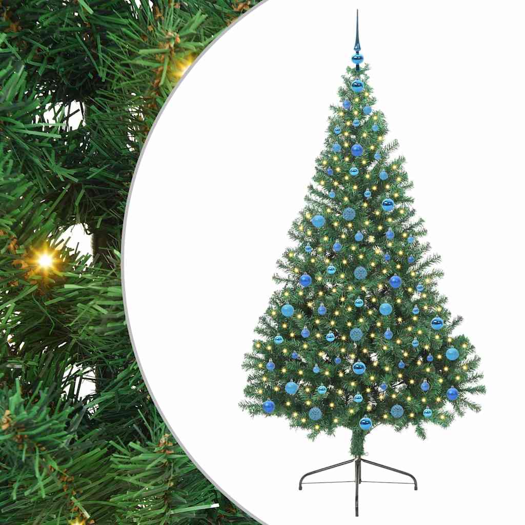 Vidaxx sapin de Noël artificiel illuminé avec 300 LED vert 210 cm PVC