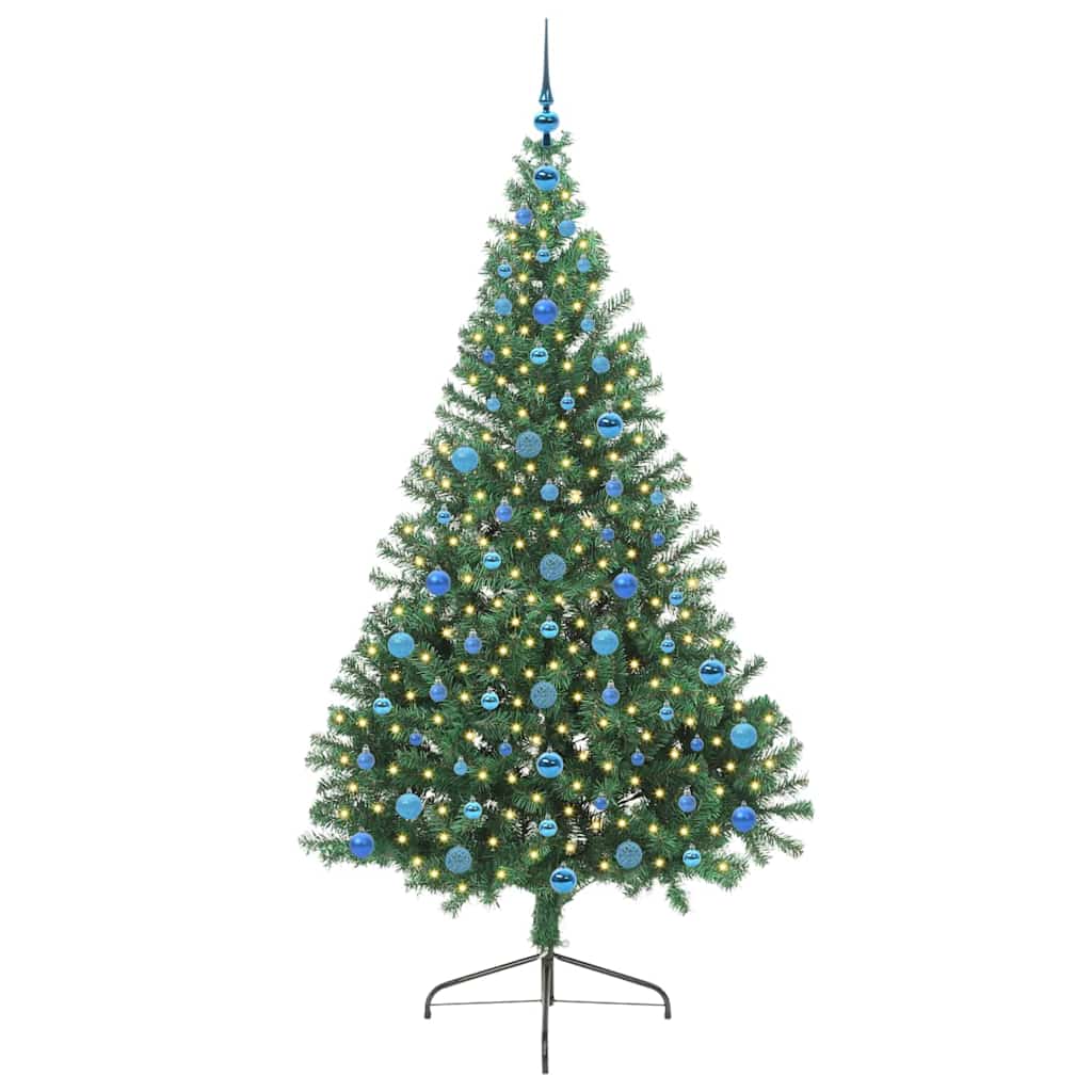 Vidaxx sapin de Noël artificiel illuminé avec 300 LED vert 210 cm PVC