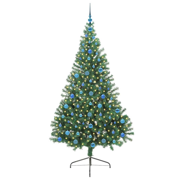 Vidaxx sapin de Noël artificiel illuminé avec 300 LED vert 210 cm PVC