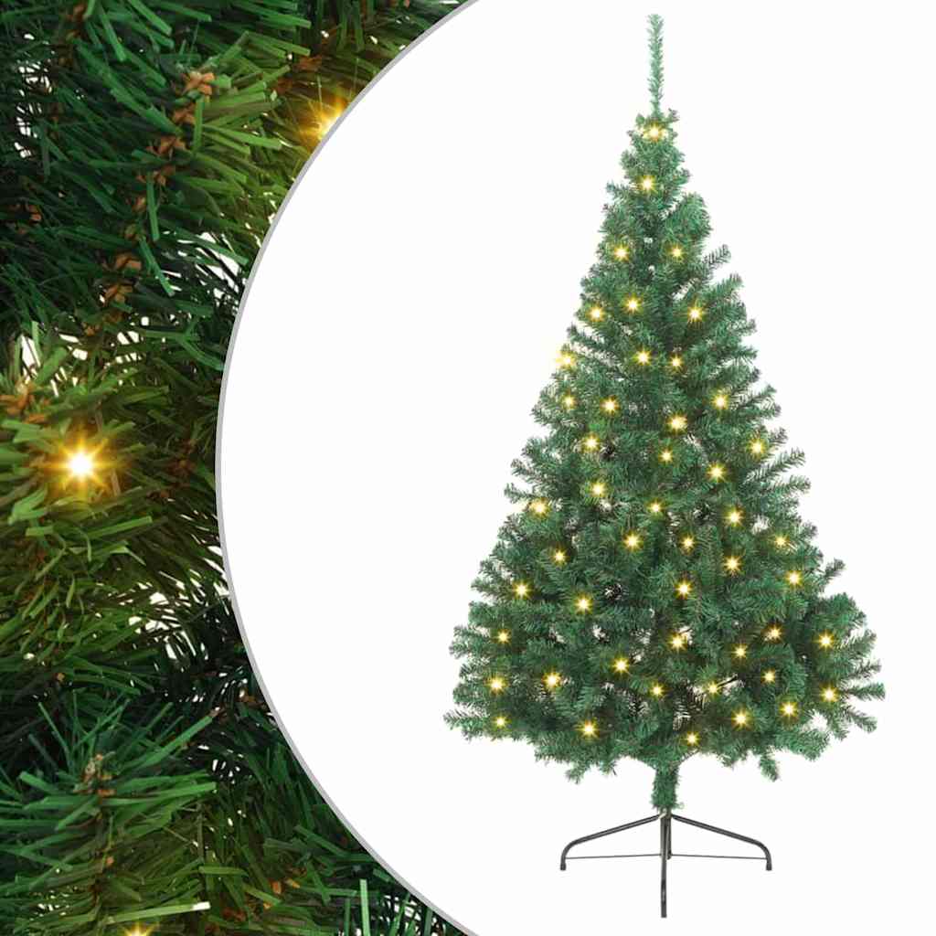 Vidaxx sapin de Noël artificiel illuminé avec 300 LED vert 240 cm PVC