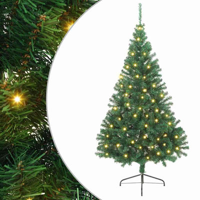 Vidaxx sapin de Noël artificiel illuminé avec 300 LED vert 240 cm PVC