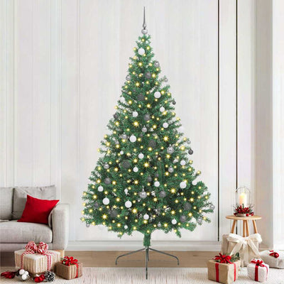 Vidaxx sapin de Noël artificiel illuminé avec 300 LED vert 240 cm PVC