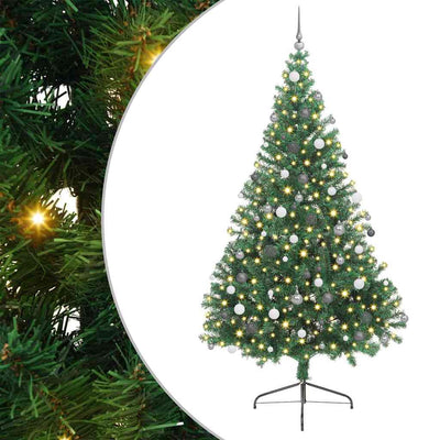 Vidaxx sapin de Noël artificiel illuminé avec 300 LED vert 240 cm PVC