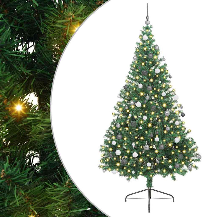 Vidaxx sapin de Noël artificiel illuminé avec 300 LED vert 240 cm PVC