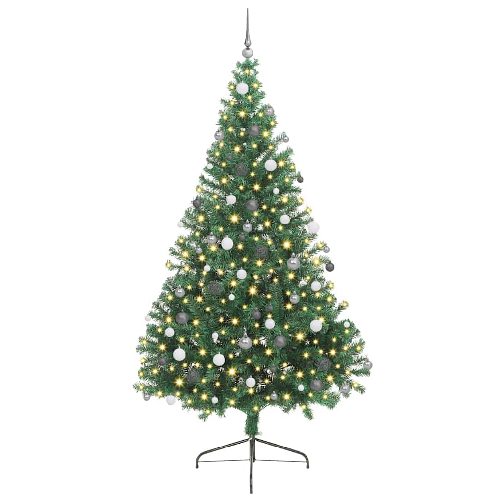Vidaxx sapin de Noël artificiel illuminé avec 300 LED vert 240 cm PVC