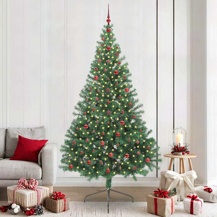 Vidaxx sapin de Noël artificiel illuminé avec 300 LED vert 240 cm PVC
