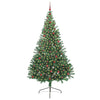 Vidaxx sapin de Noël artificiel illuminé avec 300 LED vert 240 cm PVC