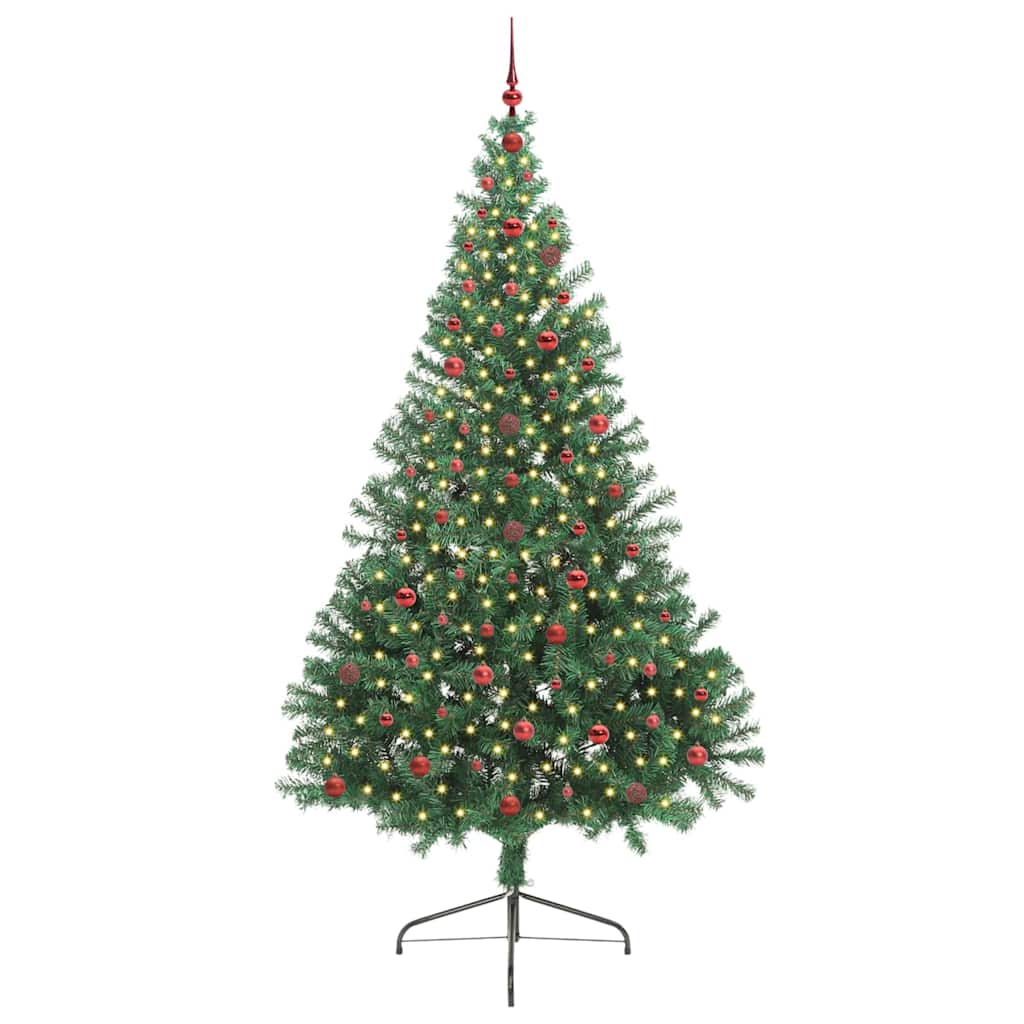 Vidaxx sapin de Noël artificiel illuminé avec 300 LED vert 240 cm PVC