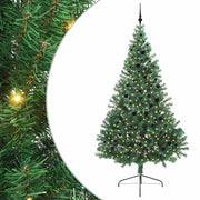 Vidaxx sapin de Noël artificiel illuminé avec 300 LED vert 240 cm PVC - afbeelding 2