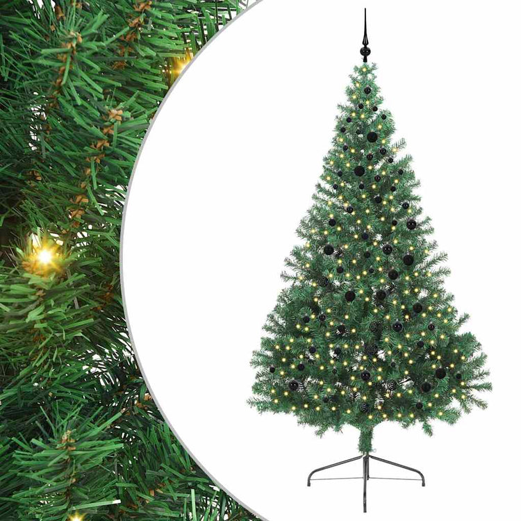 Vidaxx sapin de Noël artificiel illuminé avec 300 LED vert 240 cm PVC