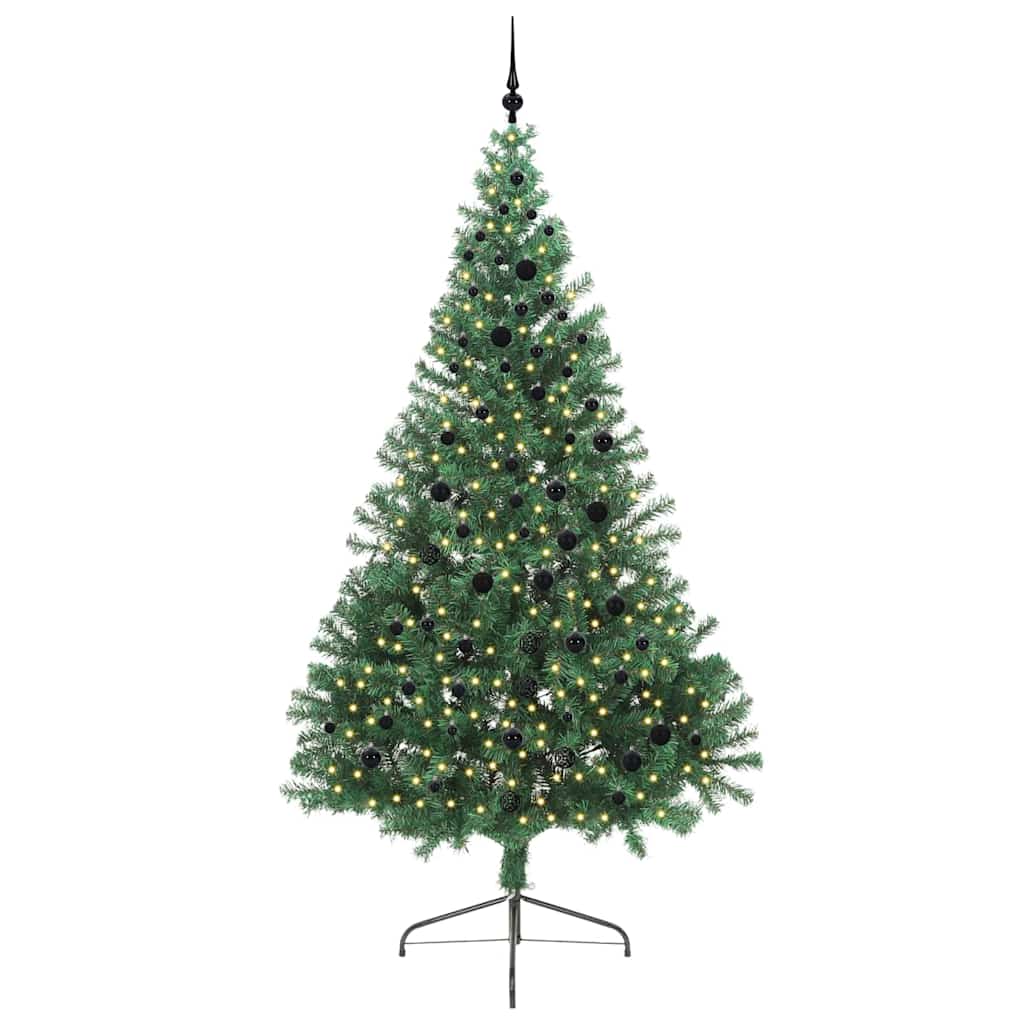 Vidaxx sapin de Noël artificiel illuminé avec 300 LED vert 240 cm PVC