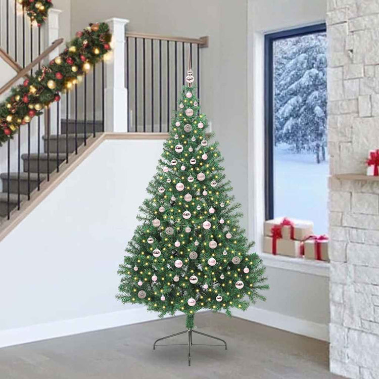 Vidaxx sapin de Noël artificiel illuminé avec 300 LED vert 240 cm PVC