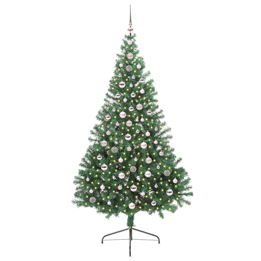 Vidaxx sapin de Noël artificiel illuminé avec 300 LED vert 240 cm PVC