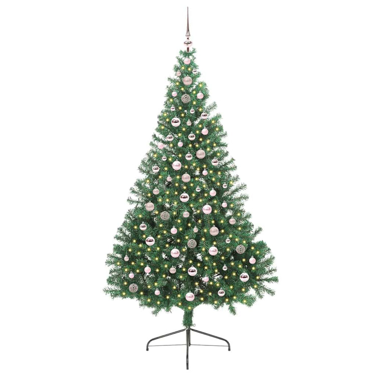 Vidaxx sapin de Noël artificiel illuminé avec 300 LED vert 240 cm PVC