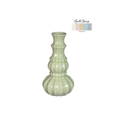 Idées 4 saisons vase delphi ø9xh16,9cm vert lime