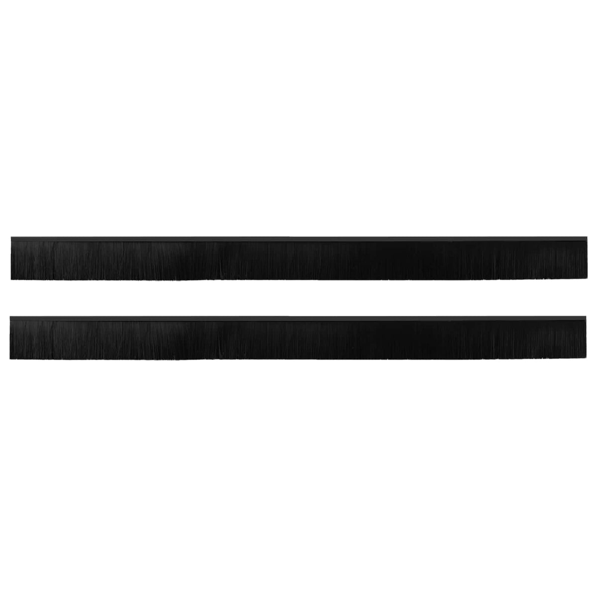 Vidaxx brosses de porte auto-adhésives 2 pcs noir 100 cm alliage d'aluminium