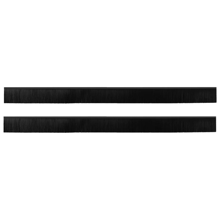 Vidaxx brosses de porte auto-adhésives 2 pcs noir 100 cm alliage d'aluminium