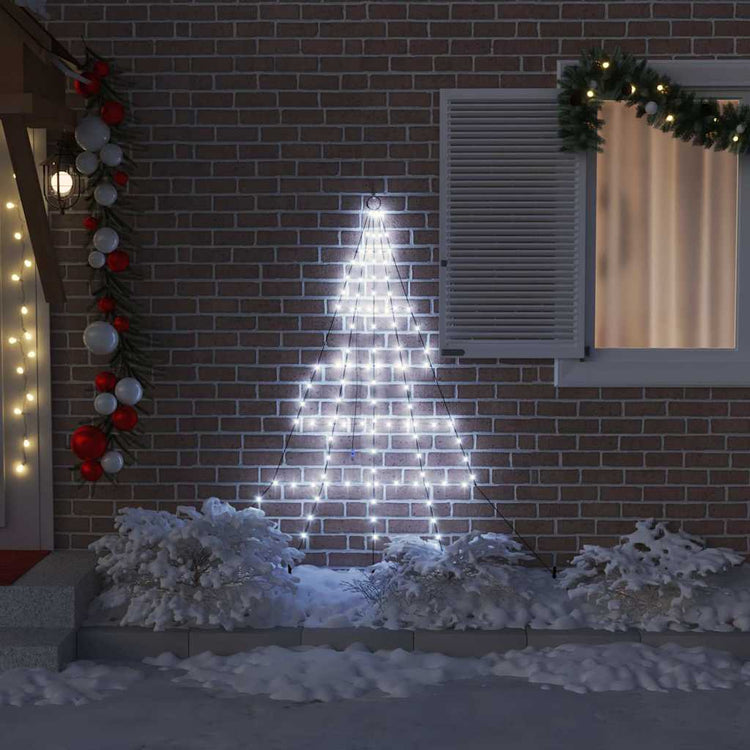 VidaXL Sapin de Noël LED avec brochettes au sol blanc froid 182 cm métal