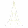 VidaXL Sapin de Noël LED avec brochettes au sol blanc chaud 306 cm métal