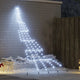 VidaXL Sapin de Noël LED avec brochettes au sol blanc froid 306 cm métal