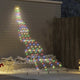 VidaXL Sapin de Noël LED avec brochettes au sol multicolore 306 cm métal