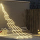 VidaXL Sapin de Noël LED avec brochettes au sol blanc chaud 511 cm métal