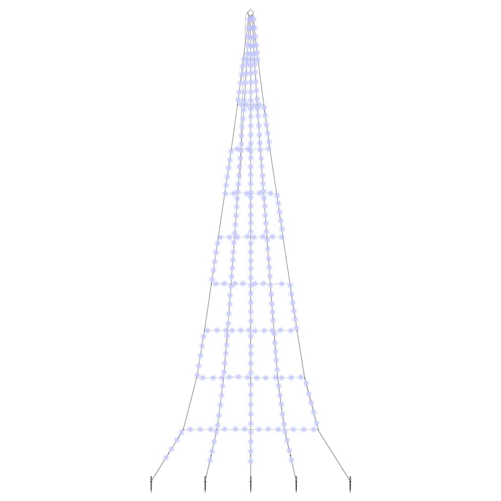 VidaXL Sapin de Noël LED avec piquets de terre avec 276 LED bleu 511 cm métal