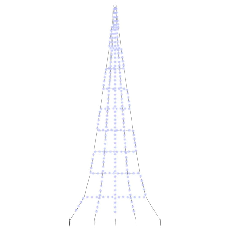 VidaXL Sapin de Noël LED avec piquets de terre avec 276 LED bleu 511 cm métal