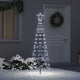 VidaXL Sapin de Noël LED avec brochettes au sol blanc froid 250 cm fer