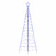 VidaXL Sapin de Noël LED avec piquets de terre avec 390 LED bleu 250 cm en fer