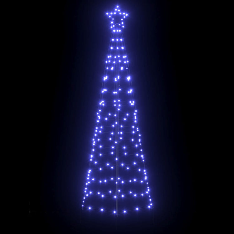 VidaXL Sapin de Noël LED avec piquets de terre avec 390 LED bleu 250 cm en fer