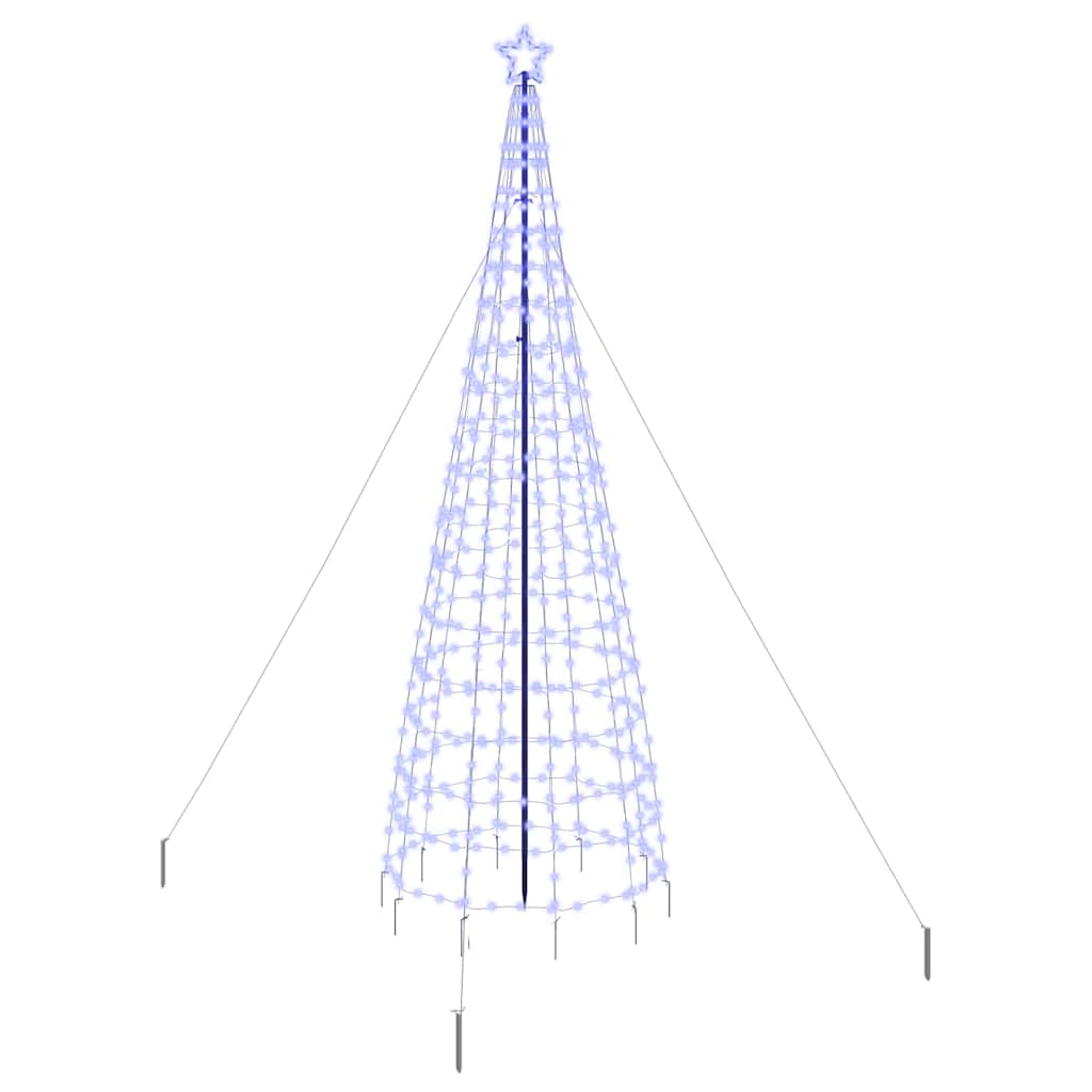 VidaXL Sapin de Noël LED avec piquets de terre avec 800 LED bleu 400 cm en fer
