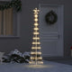 Vidaxxl Sapin de Noël LED avec 230 LED blanc chaud 51 x 51 x 190 cm métal