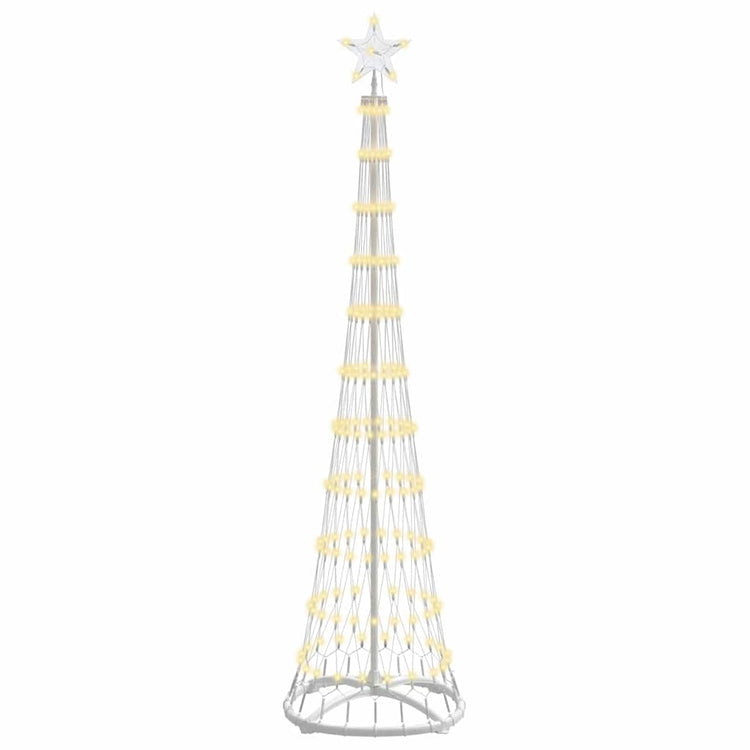 Vidaxxl Sapin de Noël LED avec 230 LED blanc chaud 51 x 51 x 190 cm métal