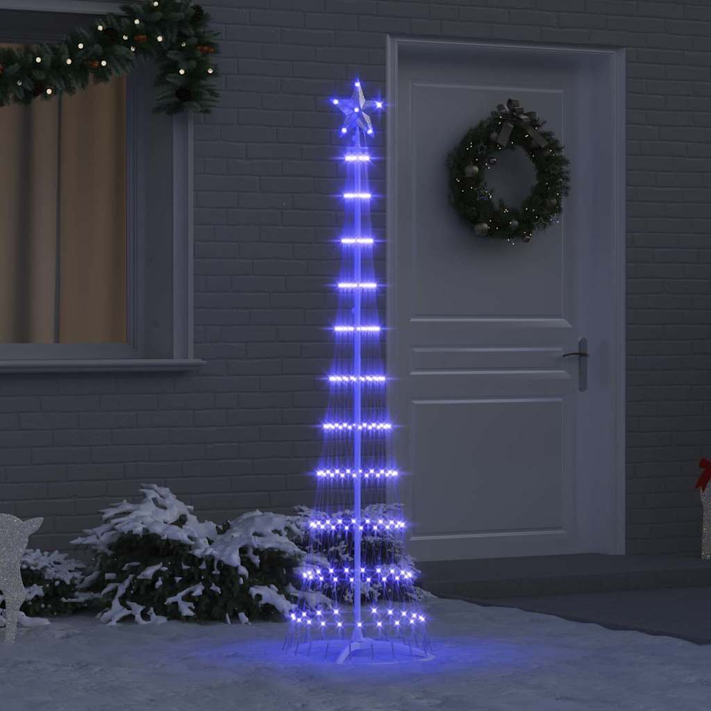 Vidaxxl Sapin de Noël LED avec 230 LED bleu 51 x 51 x 190 cm métal