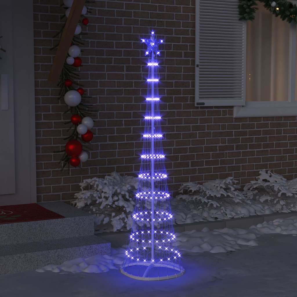 Vidaxxl Sapin de Noël LED avec 230 LED bleu 51 x 51 x 190 cm métal